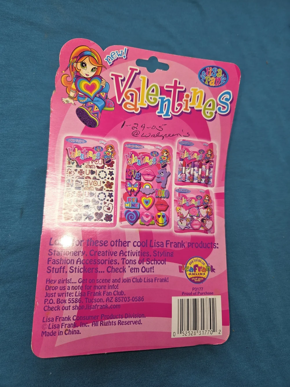 Vintage Lisa Frank Valentines Sticker Rings